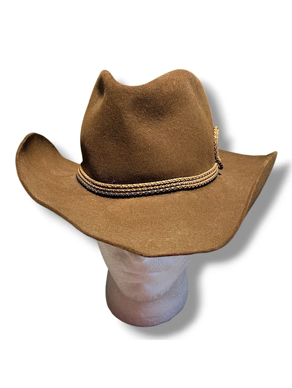 Vintage Resistol Lasso Braid Stagecoach Cowboy Hat Brown 7 3/8 Western